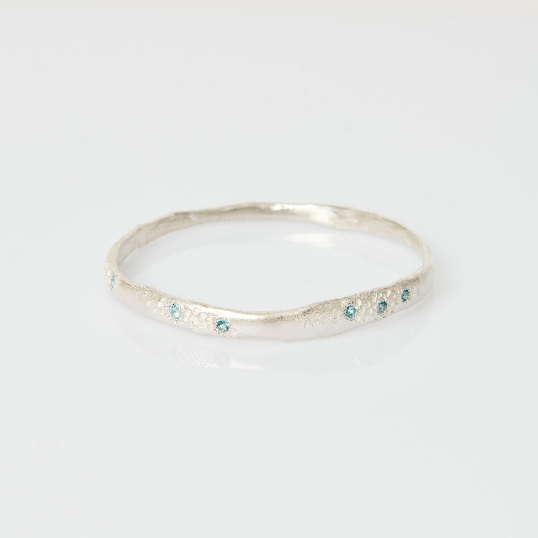 Aquamarine Organic Bangle