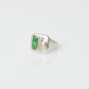 Green Tourmaline Signet Ring A