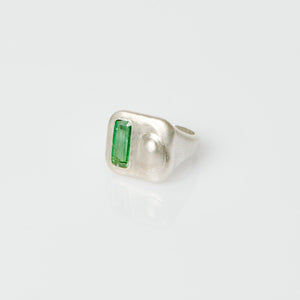 Green Tourmaline Signet Ring A