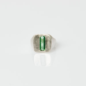 Green Tourmaline Signet Ring C