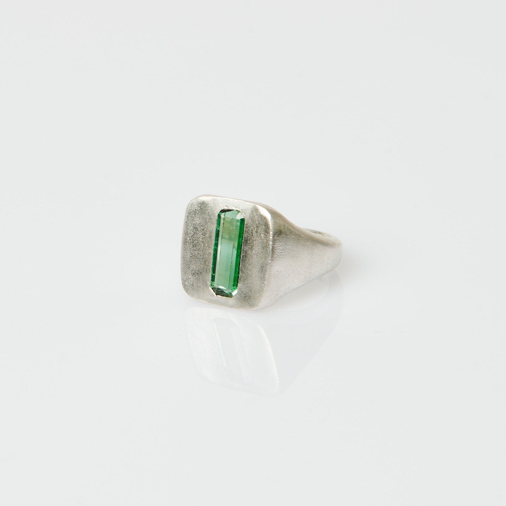 Green Tourmaline Signet Ring C